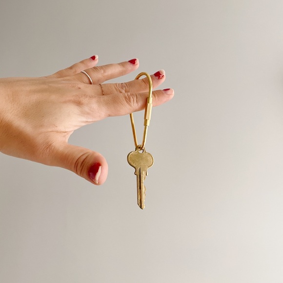Accessories - Geometric Brass Key Ring